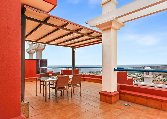 Daire Incredible Sunset Apartment, Huge Terrace, Parking, Air C Costa Adeje