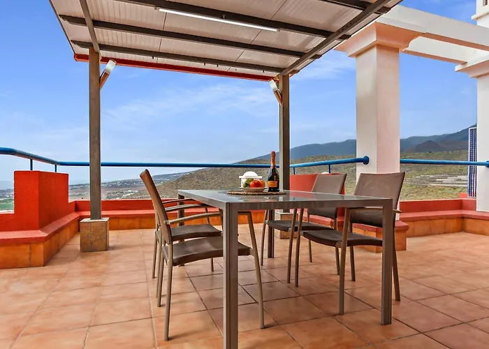 Daire Incredible Sunset Apartment, Huge Terrace, Parking, Air C Costa Adeje